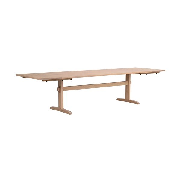 Bővíthető étkezőasztal tölgyfa dekoros asztallappal 240x95 cm Westville - Rowico-image-4