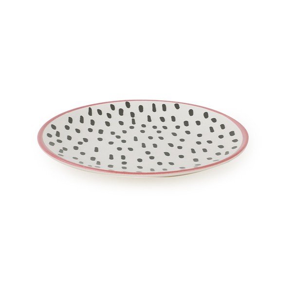 Brush Dots 6 db-os kerámia desszertes tányér szett, 20 cm - My Ceramic-image-2