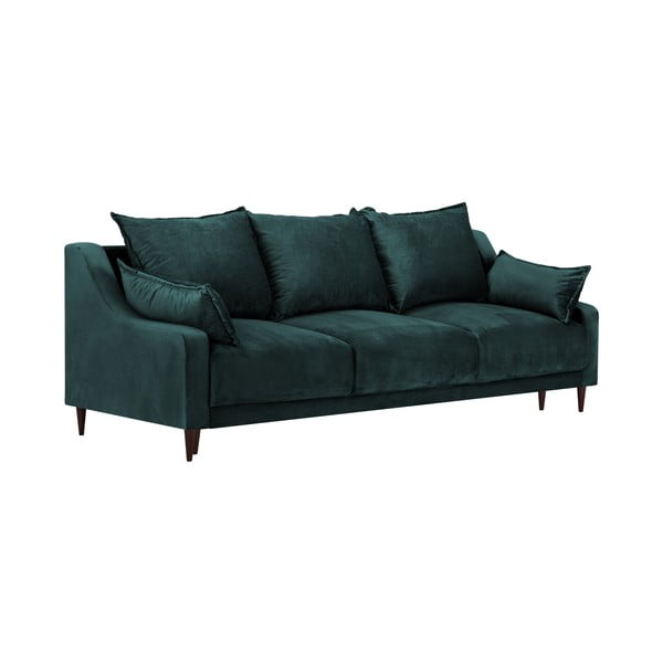 Freesia kékeszöld bársonykanapé tárolóval, 215 cm - Mazzini Sofas-image-2