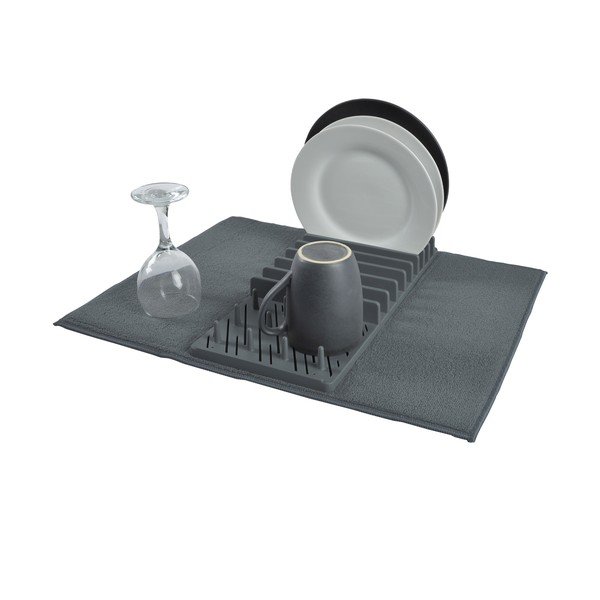 Szürke műanyag edénycsepegtető alátét 50x38 cm – Homéa-image-1