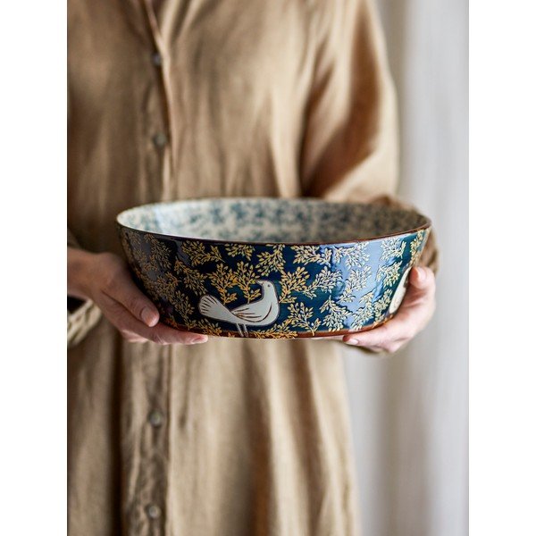 Kék kerámia tál ø 28 cm Hezha – Bloomingville-image-4