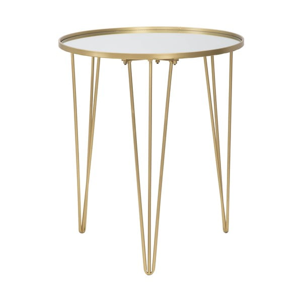 Aranyszínű kerek dohányzóasztal ø 50 cm Glam – Mauro Ferretti
