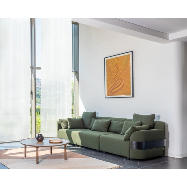 Barna tölgyfa kerek dohányzóasztal ø 100 cm Mu – Gazzda-image-1