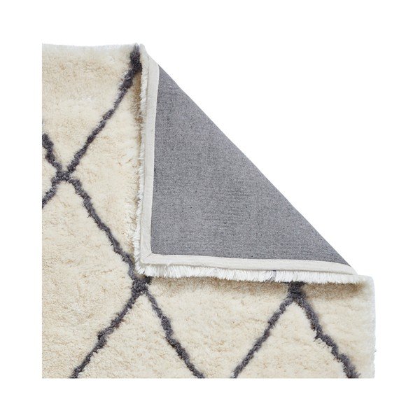 Morocco krémfehér szőnyeg szürke részletekkel, 150 x 230 cm - Think Rugs-image-3