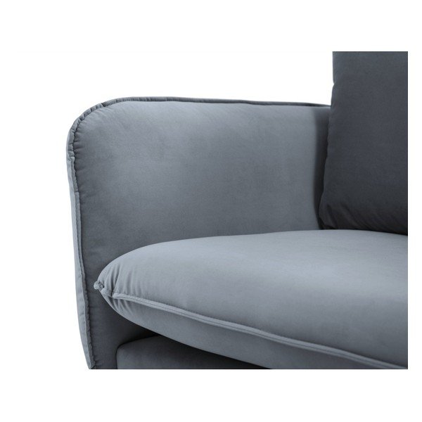 Vienna szürke bársony kanapé, 160 cm - Cosmopolitan Design-image-4