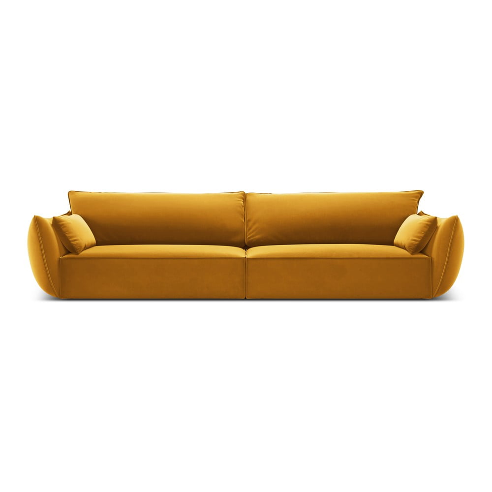 Mustársárga bársony kanapé 248 cm Vanda  Mazzini Sofas