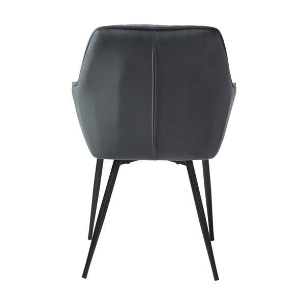 Szürke kárpitozott karfás étkezőfotel szett 2 db-os Nolan Stripe – Unique Furniture-image-4