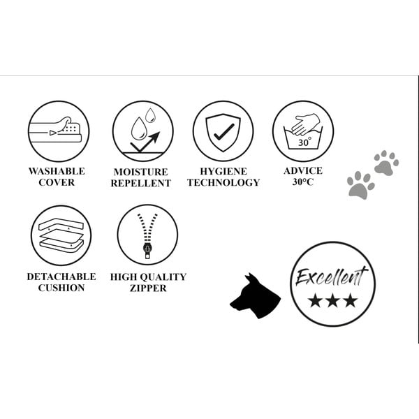 Sötétszürke kisállat fekhely ülőbútorra kutyáknak 90x80 cm – Madison-image-4