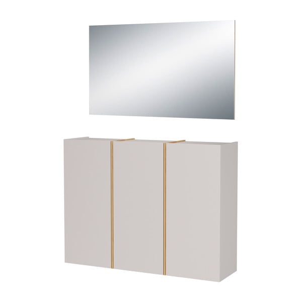 Krémszínű előszoba bútor 138x200x37 cm Libbiano – Germania