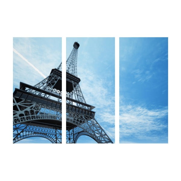 Kék Eiffel-torony 3 részes kép