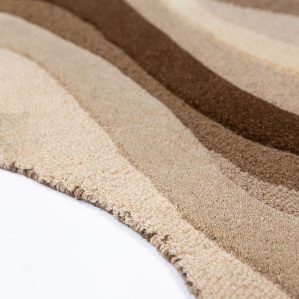 Barna-bézs kézi szövésű gyapjú szőnyeg 160x230 cm Envy Wool – Flair Rugs-image-2