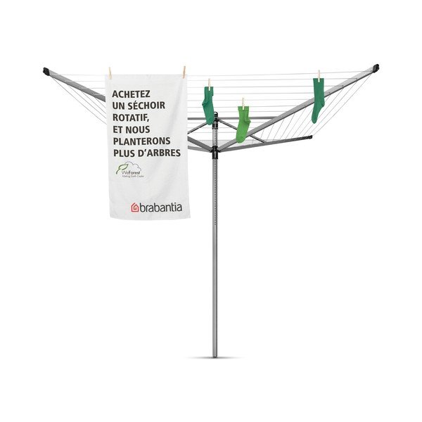 Ezüstszínű kerti ruhaszárító 60 m Lift-O-Matic – Brabantia-image-4