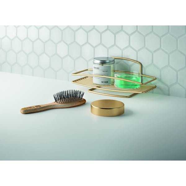 Aranyszínű acél fürdőszobai polc Onda – Metaltex-image-1