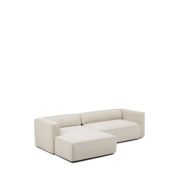 Bézs zsenília kinyitható sarokkanapé (bal oldali-heverő résszel) Marela – Kave Home-image-3