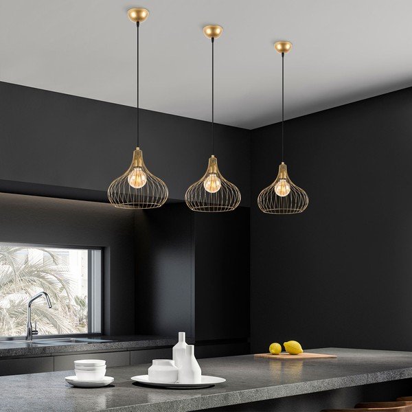 Függőlámpa fém búrával ø 22 cm Teldemia – Opviq lights-image-2