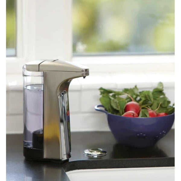 Szürke automata fém szappanadagoló 237 ml - simplehuman-image-1