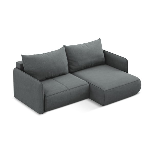 Szürke kinyitható-tárolóhelyes sarokkanapé (jobb oldali) Nanea – Makamii-image-4