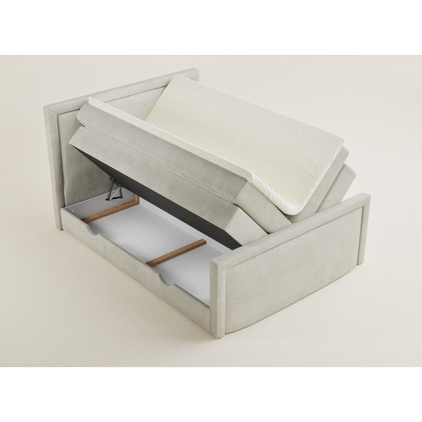 Krémszínű ágyneműtartós boxspring ágy 180x200 cm Fresco – Maison de Rêve-image-3