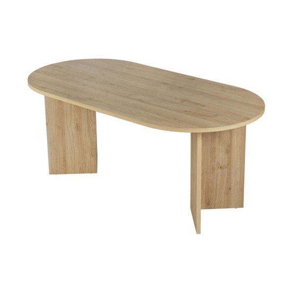 Étkezőasztal tölgyfa dekorral 89,5x180 cm Sablin – Kalune Design-image-1