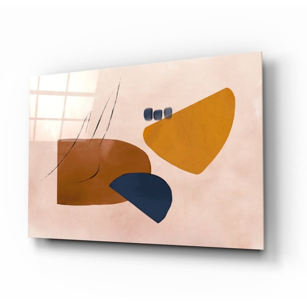 Abstract Brown üvegkép, 72 x 46 cm - Insigne