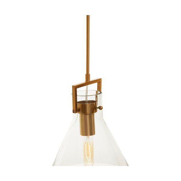 Aranyszínű fém függőlámpa üveg búrával ø 25 cm Trieste – Premier Housewares-image-3