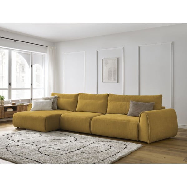 Okkersárga sarokkanapé Aden – Bobochic Paris-image-1