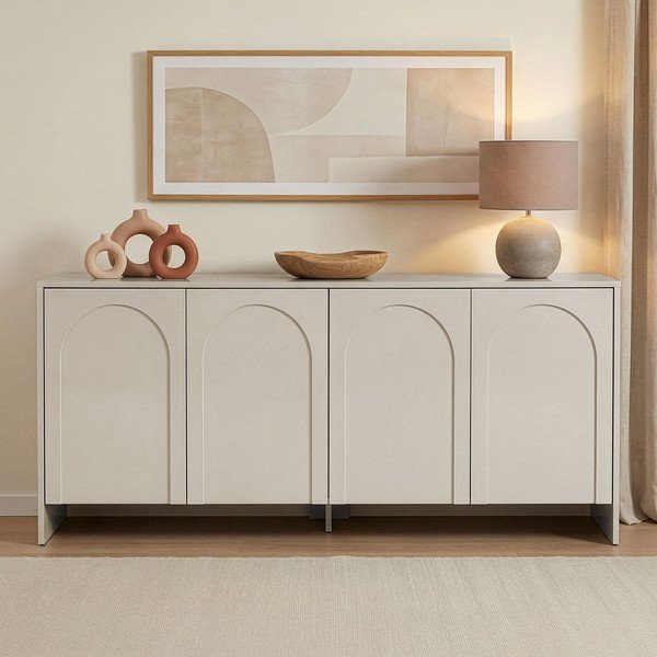 Krémszínű komód 180x80x45 cm Arlen  – Kalune Design-image-1