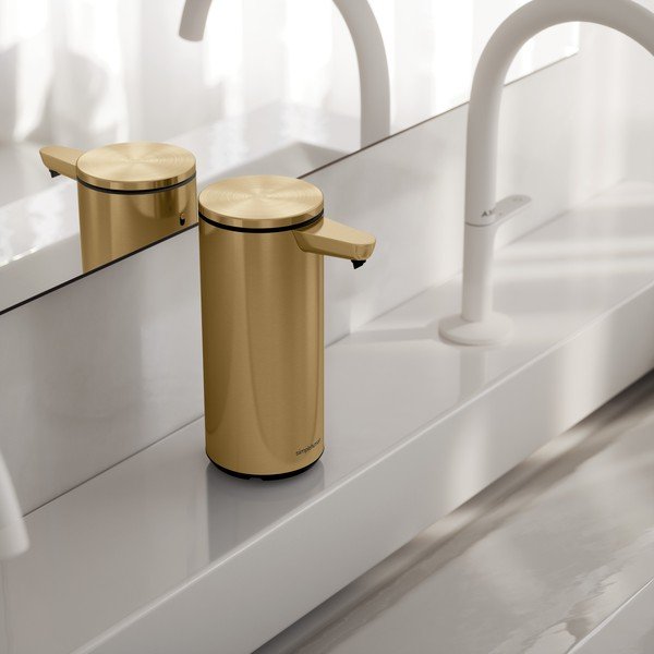 Fényes aranyszínű automata acél szappanadagoló 266 ml – simplehuman-image-1