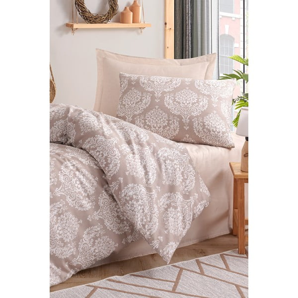 Barna egyszemélyes ágyneműhuzat 140x200 cm Post – Mijolnir-image-1