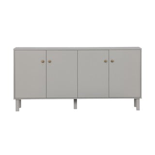 Világosszürke alacsony borovi fenyő komód 160x78 cm Madu – WOOOD