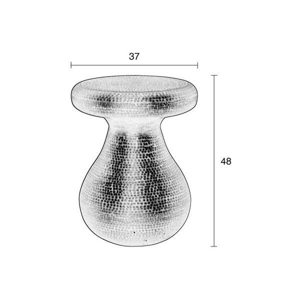 Antique rézszínű ülőke/kisasztal - Zuiver-image-4