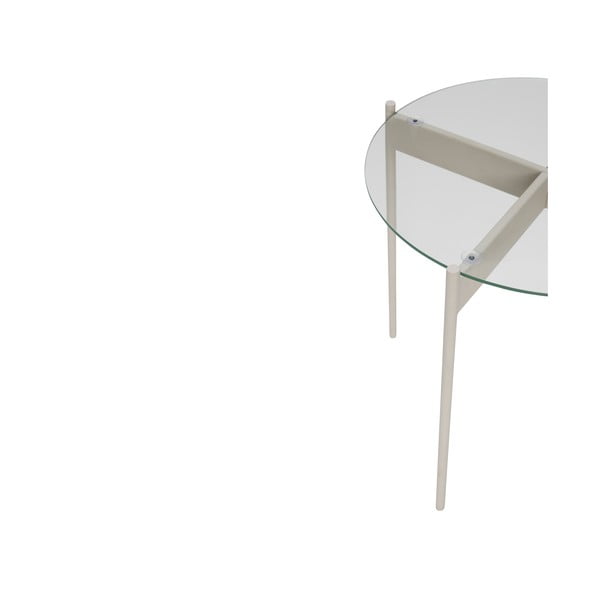 Kerek tárolóasztal üveg asztallappal ø 45 cm Beam – Hübsch-image-2