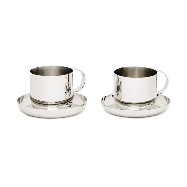 Ezüstszínű rozsdamentes acél csésze szett 2 db-os Nirela – Kave Home