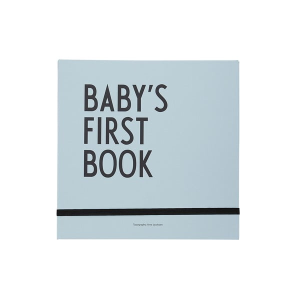 Baby's First Book kék emlékkönyv gyerekeknek - Design Letters