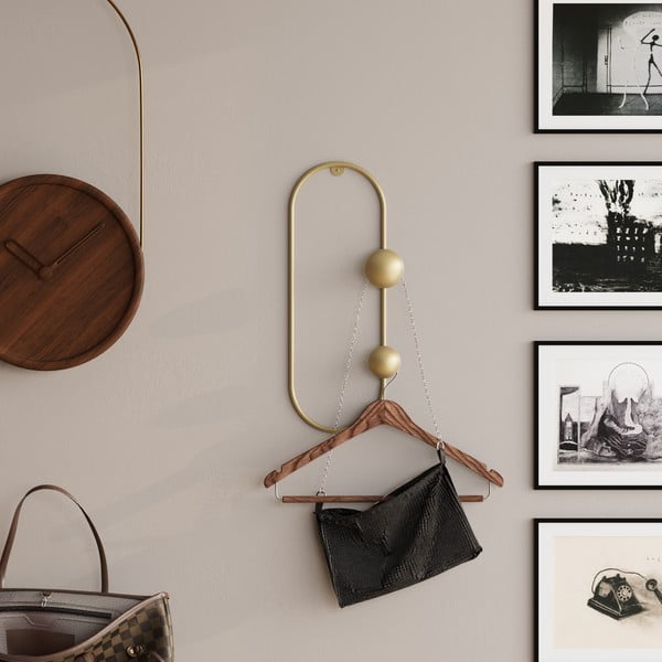 Aranyszínű fém fali fogas Dama – Kalune Design-image-1