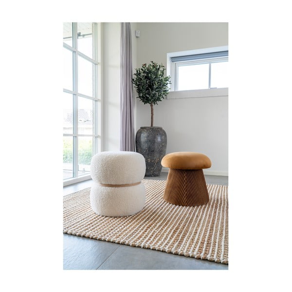 Fehér buklé puff Milford – House Nordic-image-1