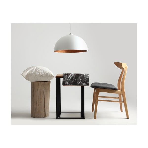 Lord fehér függőlámpa rézszínű részletekkel, ø 50 cm - CustomForm-image-3