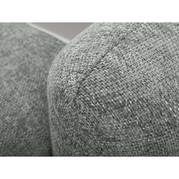 Szürke zsenília kinyitható-tárolóhelyes sarokkanapé (bal oldali-heverő résszel) Mele – Makamii-image-4