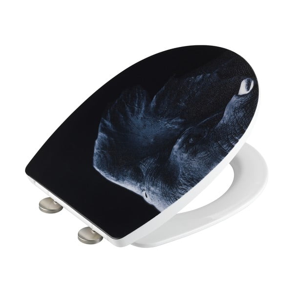 Elephant fekete rozsdamentes acél wc-ülőke - Wenko-image-2