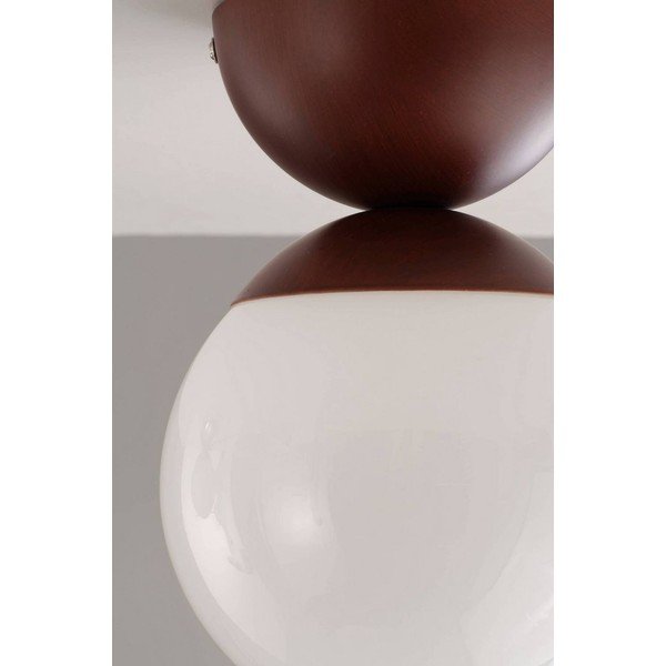 Fehér-barna opálüveg mennyezeti lámpa ø 15 cm Leah – Jotex-image-4