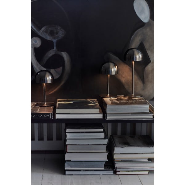 Sötétszürke LED asztali lámpa távirányítóval, fém búrával (magasság 30 cm) Tim – Sirius-image-4