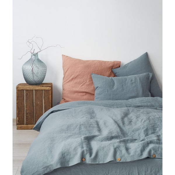 Világoskék len paplanhuzat, 140 x 200 cm - Linen Tales-image-1