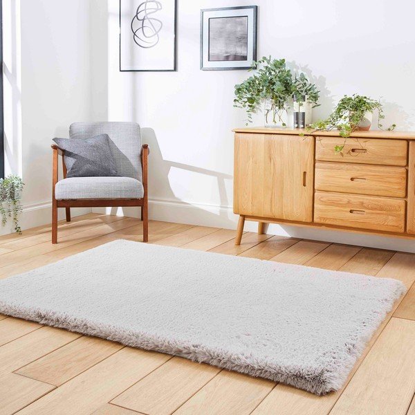Világosszürke szőnyeg 60x120 cm Super Teddy – Think Rugs-image-2