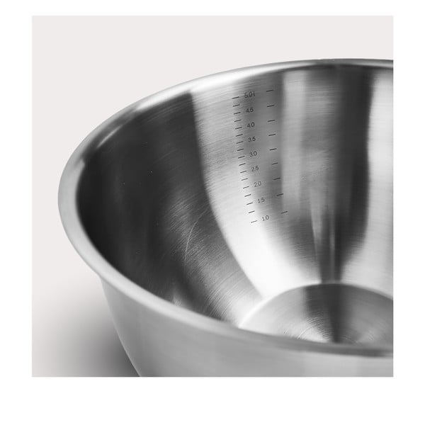 Ezüstszínű rozsdamentes acél tál szett 3 db-os ø 24 cm Lucca 3.0 – FABINI-image-3