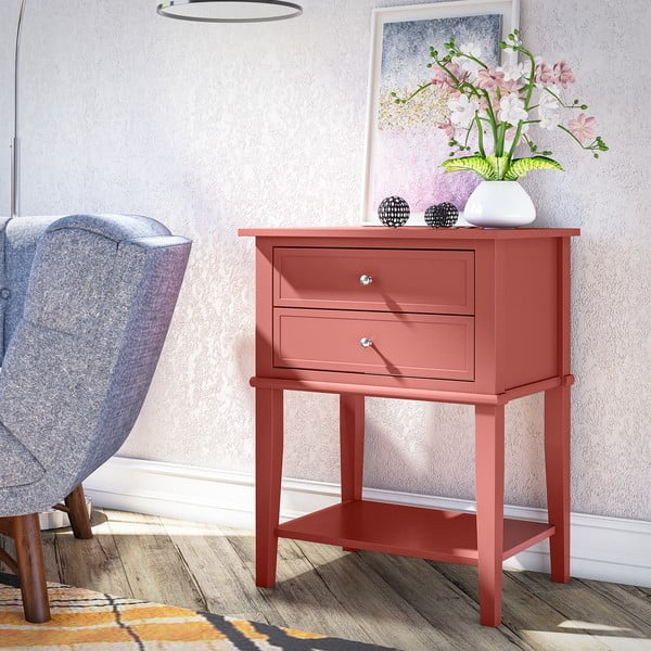 Téglavörös éjjeliszekrény Franklin – Støraa-image-4