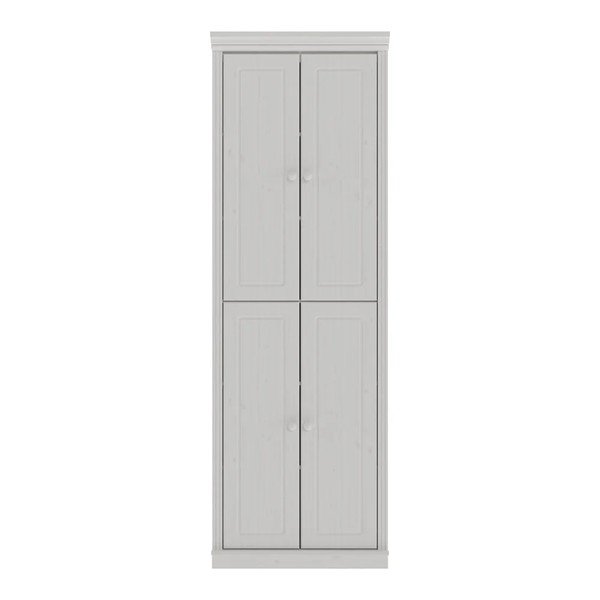 Fehér borovi fenyő szekrény 74x223x37 cm Anita – Støraa