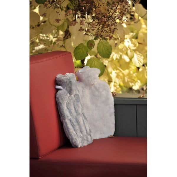 Melegvizes palack műszőrme huzattal Classic - Hugo Frosch-image-1