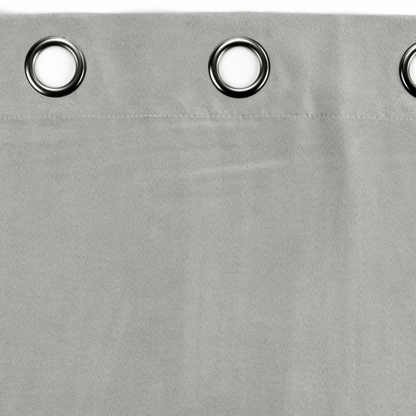 Világosszürke velúr függöny 140x240 cm Sultane – douceur d'intérieur-image-2