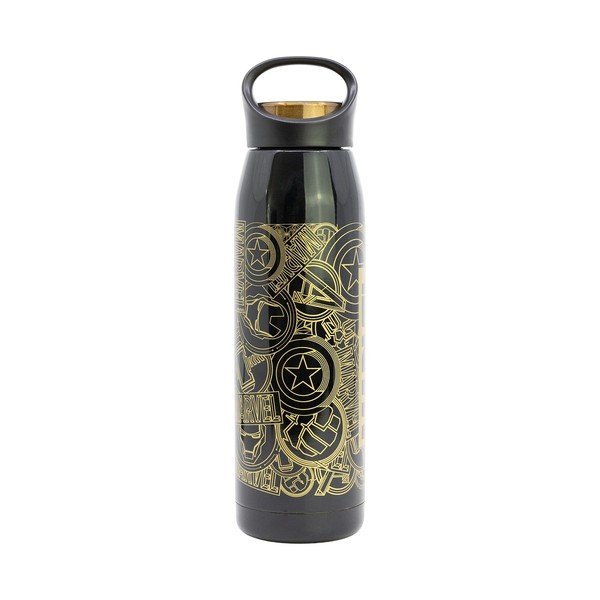 Fekete rozsdamentes acél gyerek termosz 665 ml Marvel – STOR-image-2