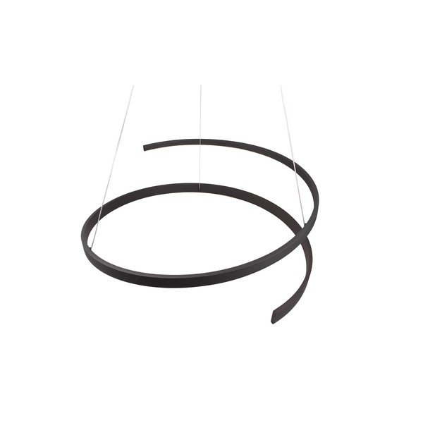 Fekete LED függőlámpa hangvezérléssel-mobil alkalmazás vezérléssel, fém búrával ø 75 cm Cinardi – CINQUE-image-2